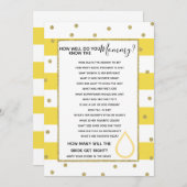 ママのベビーシャワーのゲームをよく知ってる？ 招待状 (正面/裏面)