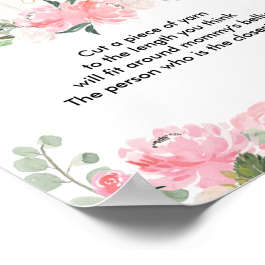 ママのベリーカボチャの赤ちゃんシャワーゲームはどれくらい大きい ポスター (角)