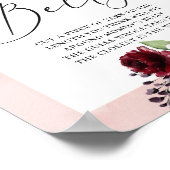 ママのベリーゲームの看板バーガンディ・ボホの大きさ ポスター (角)