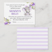 ママのベリーゲームカードエレファントベビーシャワーを推測 エンクロージャーカード (正面/裏面)