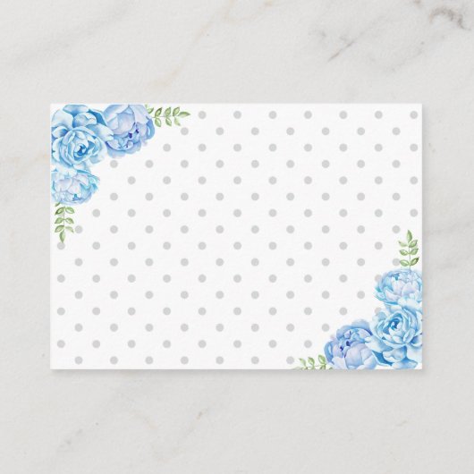 ママのベリーゲームカードエレファントベビーシャワーを推測 エンクロージャーカード (裏面)