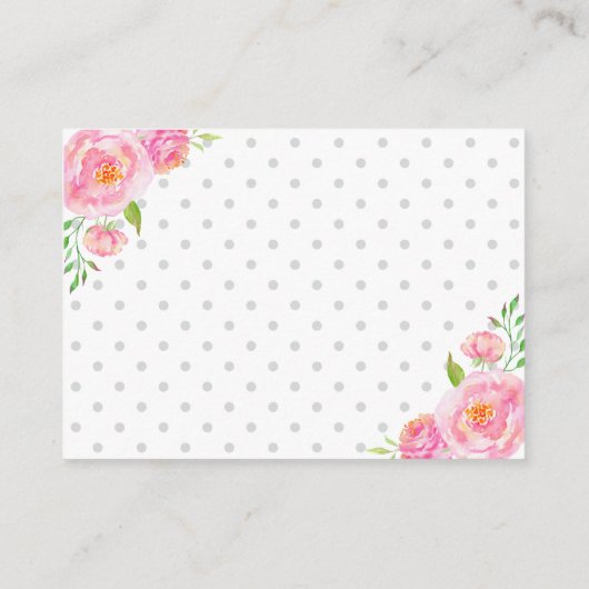 ママのベリーゲームカードエレファントベビーシャワーを推測 エンクロージャーカード (裏面)