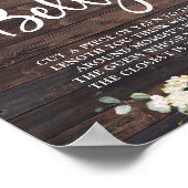 ママのベリーサインゲームの木は素朴な大きさ ポスター (角)