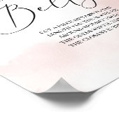 ママのベリーサインゲーム赤面ピンク金ゴールド ポスター (角)