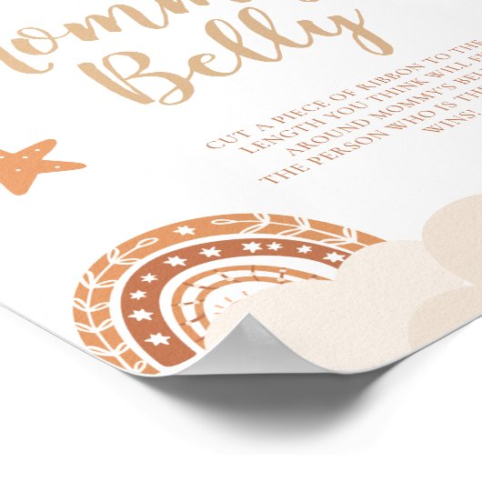 ママのベリーボホレインボサインの大きさ ポスター (角)