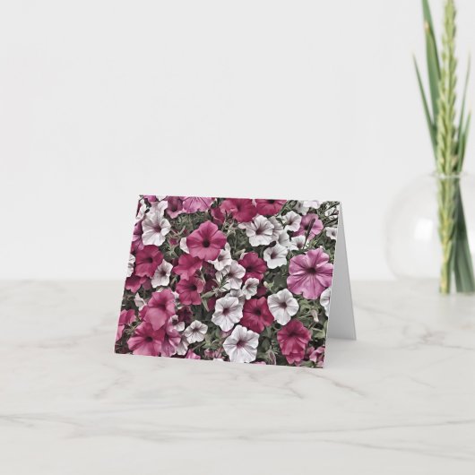 ママのペチュニアの感謝カード サンキューカード (正面)