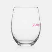 ママのポンプ&ダンプカップガールママ ステムなしワイングラス (右)