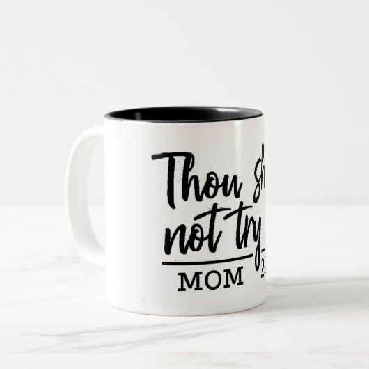 「ママのマグカップ」は私を試さない ツートーンマグカップ (正面左)