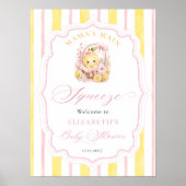 ママのメインスイーツ かわいいレモンのベビーシャワー ポスター (正面)