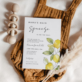 ママのメインスクイーズでベイビーシャワーを楽しむ 招待状