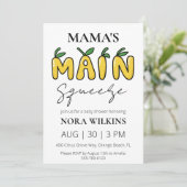ママのメインスクイーズ シトラス ベイビーシャワー 招待状 (スタンド正面)
