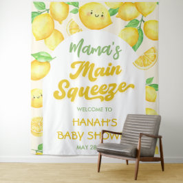 ママのメインスクイーズ レモン ベイビーシャワー タペストリー