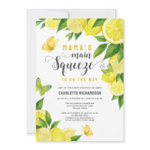 ママのメイン絞りレモンバタフライベビーシャワー