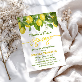 ママのメイン絞りレモン赤ちゃんシャワーシャワー 招待状