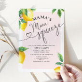 ママのメイン絞りレモン赤ちゃんシャワー招待 招待状