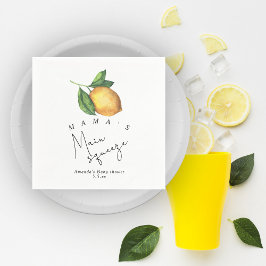 ママのメイン絞りレモン赤ちゃんシャワー スタンダードカクテルナプキン