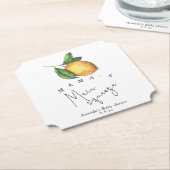 ママのメイン絞りレモン赤ちゃんシャワー ペーパーコースター (アングル)