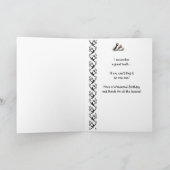 ママのユーモアと愛の誕生日、パフィン。バード カード (内部)