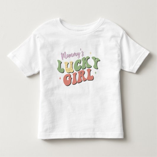 ママのラッキーガール 幼児用Tシャツ トドラーTシャツ (正面)