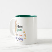 ママのラマの戯曲単語の芸術のマグ ツートーンマグカップ (正面左)