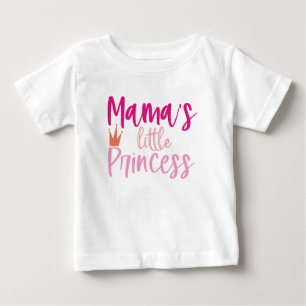 ママのリトルプリンセス。(一致セット)。 ベビーTシャツ