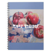 ママのレシピ 赤いリンゴの水彩ノート ノートブック (正面)