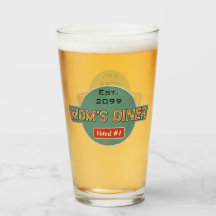 ママのレトロディーナーピントビールグラス