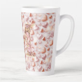 ママのローズゴールドハートセラミックラテマグ カフェラテマグ (右)