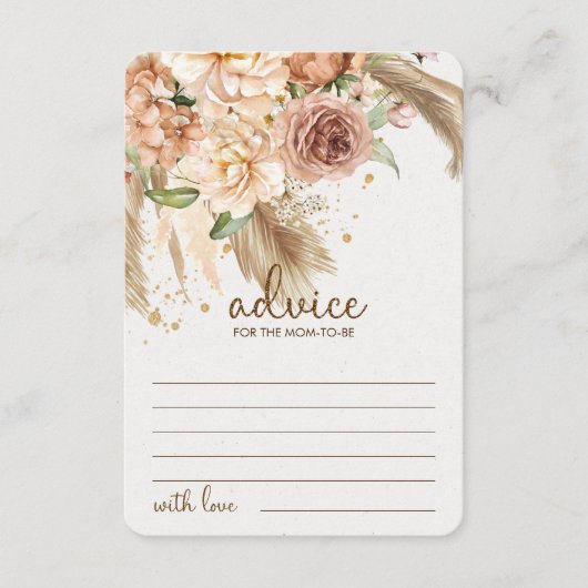 ママの両親のためのパンパスグラスアドバイスエンクロージャカード エンクロージャーカード (正面)