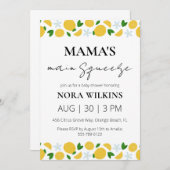 ママの主な絞り柑橘系ベビーシャワーの招待 招待状 (正面/裏面)