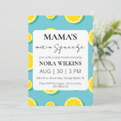 ママの主な絞り柑橘系ベビーシャワーの招待 招待状 (スタンド正面)