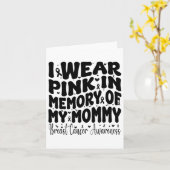 ママの乳がんを思い出してピンクを身に着ける カード (黄色い花)