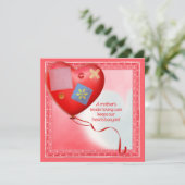 ママの優しいハート風船カード カード (スタンド正面)