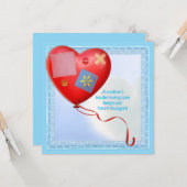 ママの優しさハート風船カード カード (正面/裏面インサイチュ)
