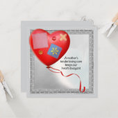 ママの優しさハート風船カード カード (正面/裏面インサイチュ)