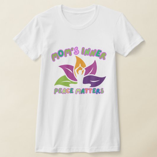ママの内なる平穏 - ヨガと穏やかな生活 Tシャツ (レイダウン)