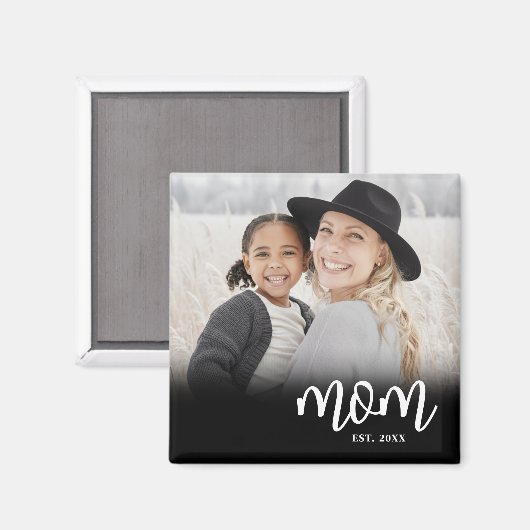 ママの写真で作られた母の日ギフト マグネット (正面/裏面)