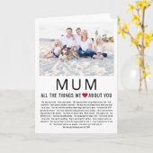 ママの写真と愛情のメッセージ ママの日  カード (黄色い花)