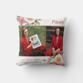ママの写真愛してるママの日の贈り物フローラ クッション (正面)