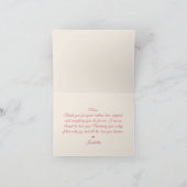 ママの写真 ハート型 ストライプ レター 母の日 カード (内部)