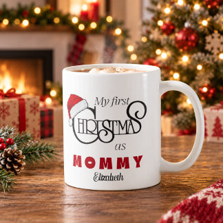 ママの初めてのクリスマス記念マグカップ コーヒーマグカップ