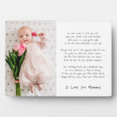 ママの初めての母の日 フォトプラーク (正面)