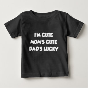 ママの可愛いパパのラッキー ベビーTシャツ