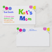 ママの名刺 コーリングカード (正面/裏面)