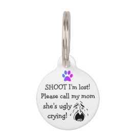 ママの名失った前は醜い泣き叫びペット用名札 ペット　ネームタグ