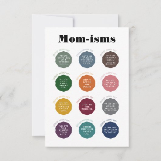 ママの名言カード サンキューカード (正面)