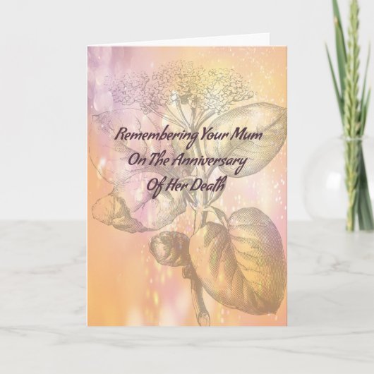 ママの命日カード(ゴールド) カード (正面)