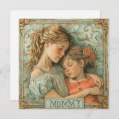 ママの喜び:心温まるメッセージ シーズンカード (正面/裏面)