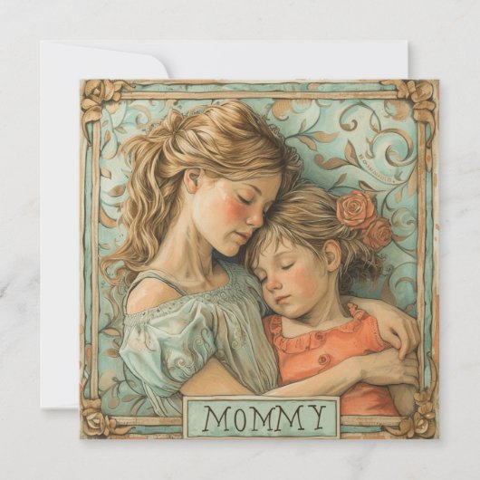 ママの喜び:心温まるメッセージ シーズンカード (正面)