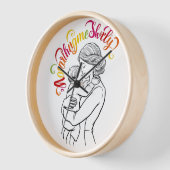 ママの大きな抱擁 壁時計 (傾斜)